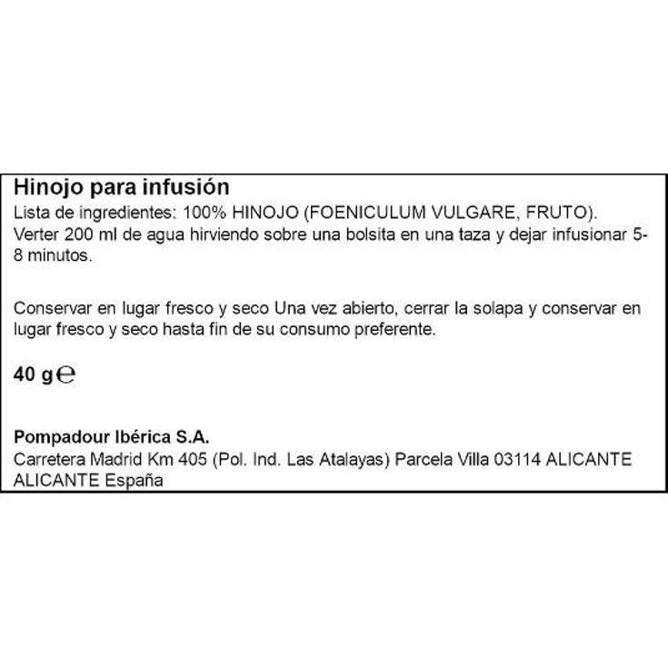 INFUSIONES HINOJO 20 UND SPAR CAJA 20 UD