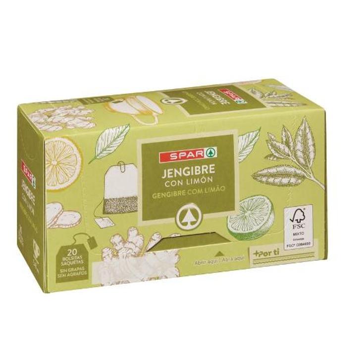 INFUSIONES JENJIBRE CON LIMON SPAR CAJA 20 UD