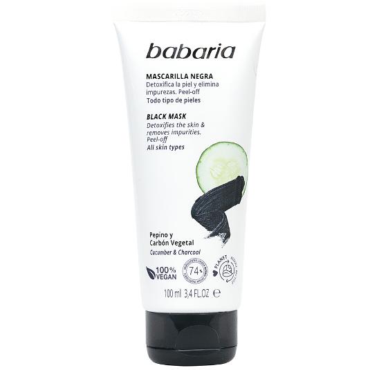 MASCARILLA NEGRA CARBON VEGETAL BABARIA ESTCHE 100 ML