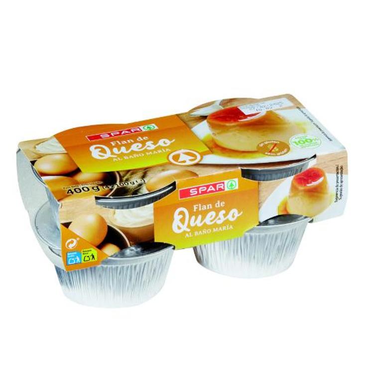FLAN DE QUESO X4 SPAR PACK 400 GR