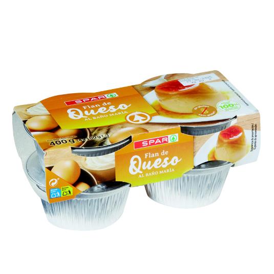 FLAN DE QUESO X4 SPAR PACK 400 GR