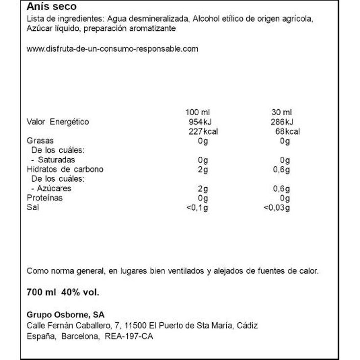 ANIS SECO 40 DEL MONO BTLLA 70 CL