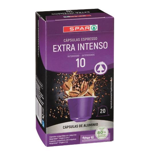 CAFE CAPSULAS ALUM.EXTRA INTENS SPAR CAJA 20 UD