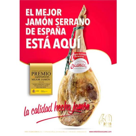 JAMON SERRANO RESERVA 7 KG ESCAMEZ UNIDAD UD