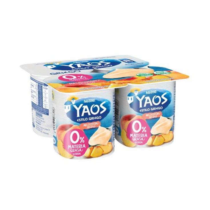 YOGUR GRIEGO MELOCOTON 0% X4 YAOS NESTLE PACK 460 GR