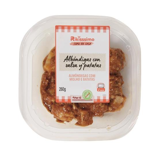 ALBONDIGAS EN SALSA Y PATATAS RIKISSSIMO UNIDAD 260 GR