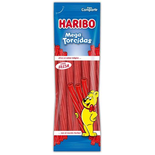 GOLOSINAS REGALIZ TORCIDA FRESA HARIBO BOLSA 200 GR