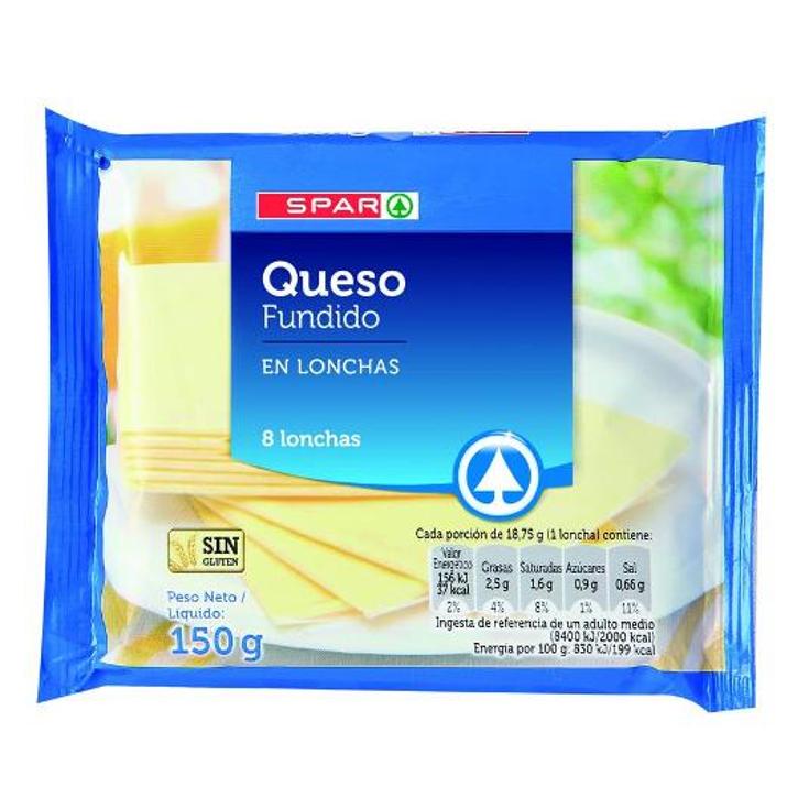 QUESO FUNDIDO LONCHAS SPAR BOLSA 150 GR