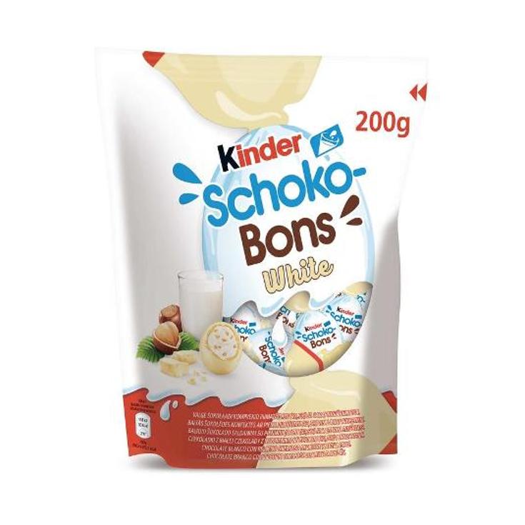 CHOCO.BLANCO BOLITAS SCHOKOBONS KINDER BOLSA 200 GR