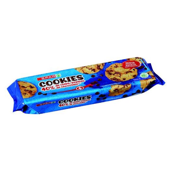 GALLETAS COOKIES PEPITAS CHOCO. SPAR PQTE 225 GR