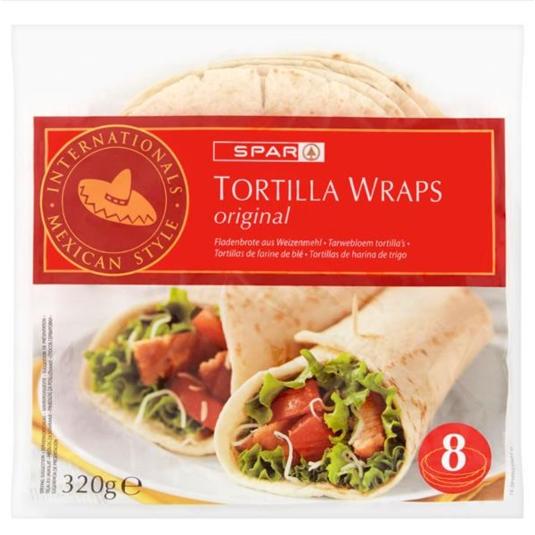 TORTILLA MEXICANA TRIGO X8 SPAR PQUETE 320 GR