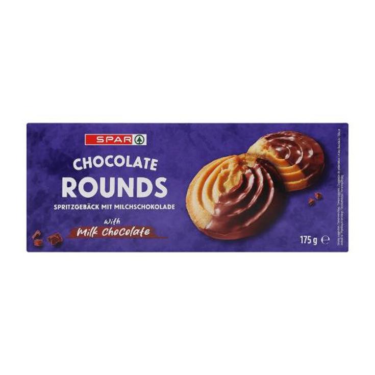 GALLETAS REDONDAS DE CHOCOLATE SPAR I. PQUETE 175 GR