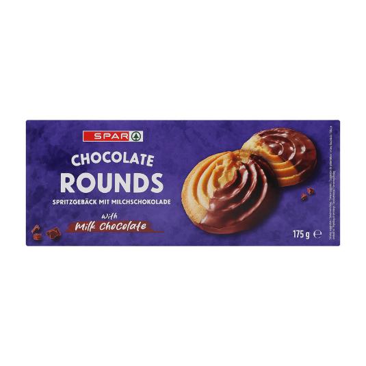 GALLETAS REDONDAS DE CHOCOLATE SPAR I. PQUETE 175 GR