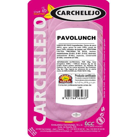 PAVOLUNCH LONCHEADO CARCHELEJO SOBRE 100 GR