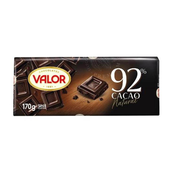 CHOCOLATE NEGRO 92% VALOR PTLLA 170 GR