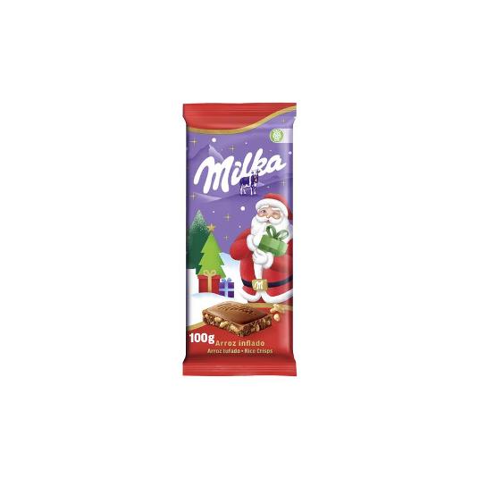 CHOCOLATE LECHE NAVIDAD MILKA PTLLA 100 GR