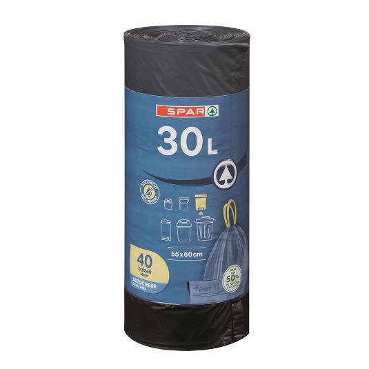 B. BASUR MED GRIS 30L C/CIERRE SPAR PQTE 40 UD