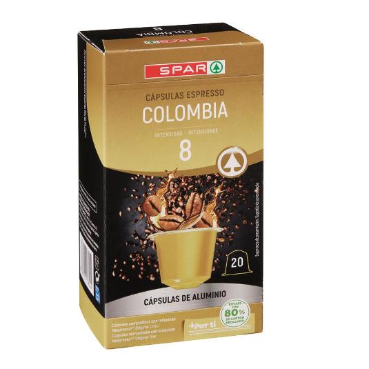 CAFE COLOMBIA CAPSULAS SPAR CAJA 20 UD