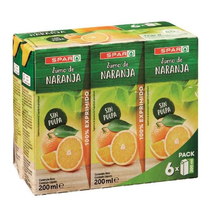 ZUMO NARANJA EXPR.S/PULPA X6 SPAR PACK 1200 ML