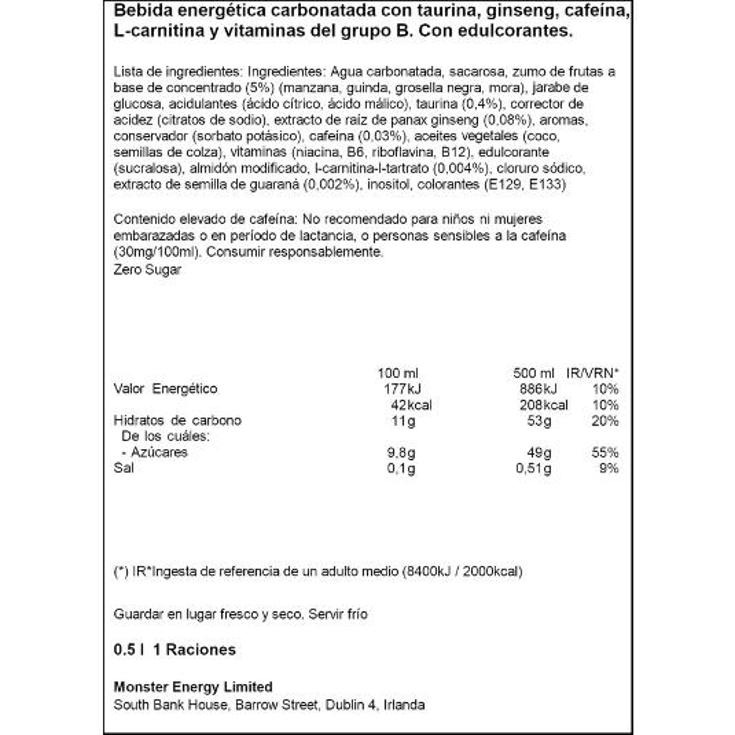 REFR.ENERG. JUICE VIKING BERRY MONSTER LATA 500 ML