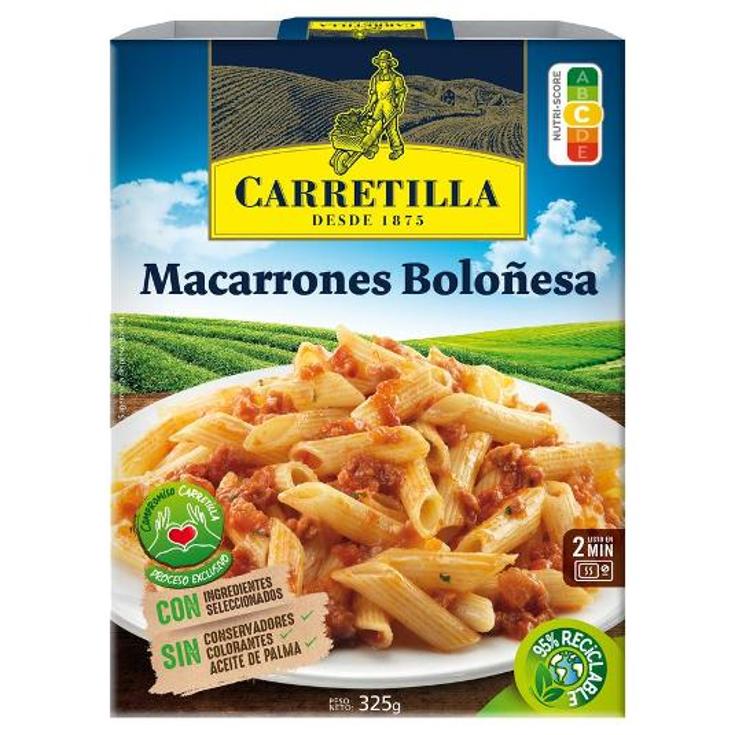 MACARRONES BOLOÑESA CARRETILLA BNDEJA 325 GR