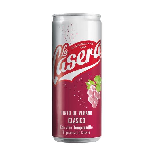 TINTO VERANO CLASICO GASEOSA LA CASERA LATA 33 CL