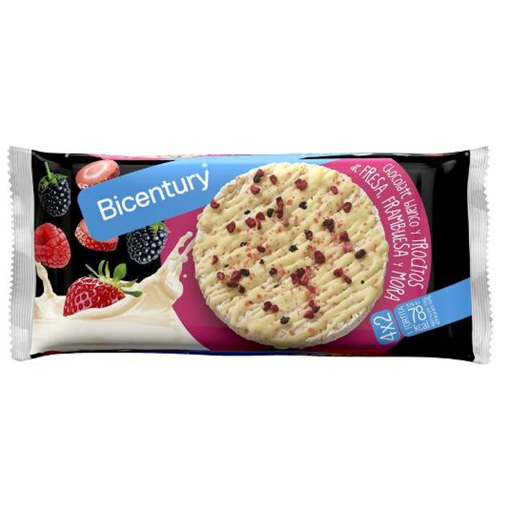 TORTITAS CHOCO BLANCO FRUT.ROJO BICENTURY BOLSA 131 GR