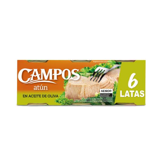 ATUN ACEITE OLIVA 6X52 CAMPOS PACK 312 GR