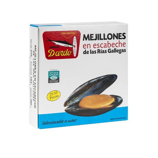 MEJILLONES ESCAB.25/35 RIAS GAL DARDO LATA 163 GR