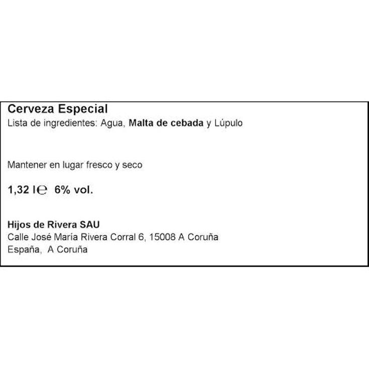CERVEZA 6º 4X33 REPOSADA RIVERA PACK 132 CL