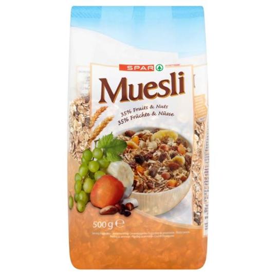 MUESLI GRANO ENTERO 35% SPAR BOLSA 500 GR