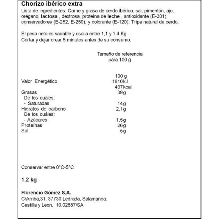 CHORIZO CULAR IBERICO IBERLEDRADA