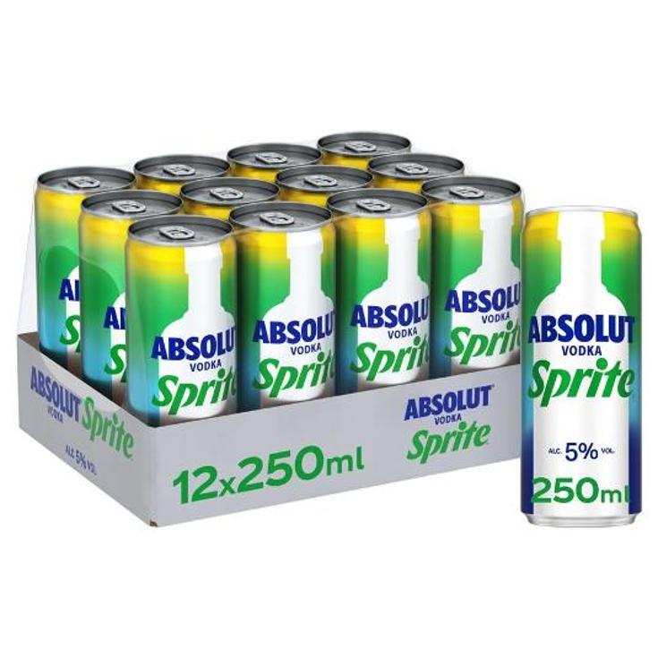 COMBINADO VODKA ABSOLUTE SPRITE SPRITE LATA 25 CL