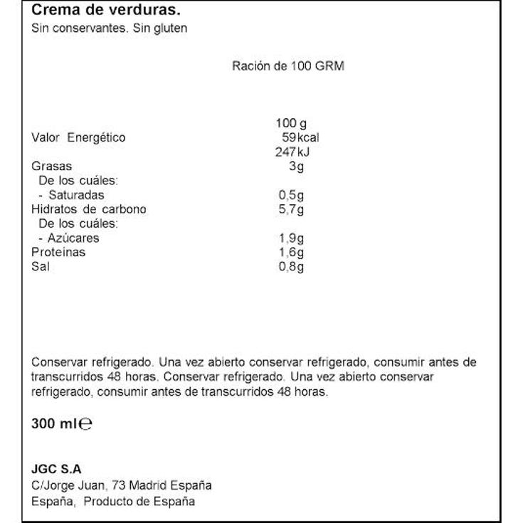 CREMA REFRIG.HUERTA VERDURAS DON SIMON TRRNA 300 ML