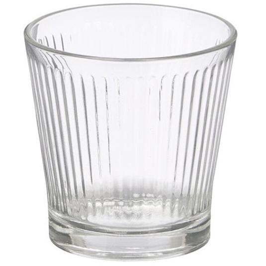 SET 6 VASOS RAYA VERTICAL 280ML ARTE REGAL PACK 1 UD