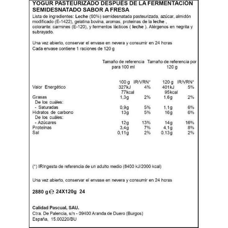 YOGUR FRESA PASCUAL PACK 4 UD