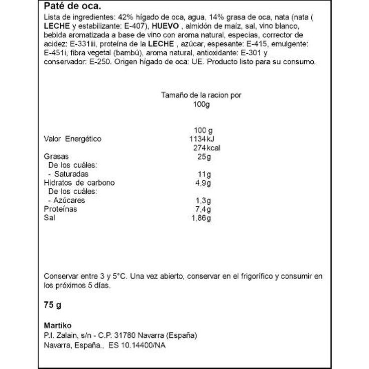 PATE SUPERIOR DE OCA MARTIKO PACK 75 GR