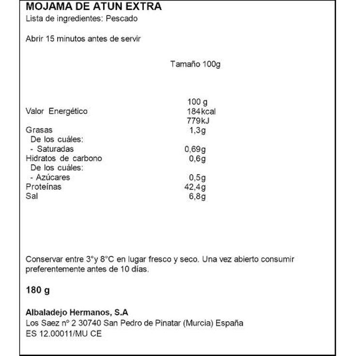 MOJAMA DE ATUN EXTRA PREMIUM SAL.DIEGO UNIDAD 200 GR