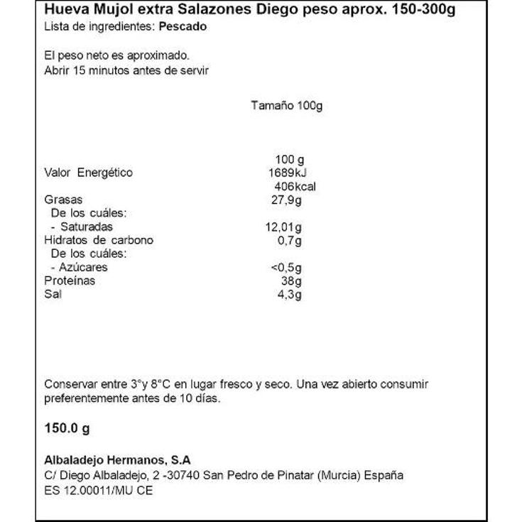 HUEVA DE MUJOL DIEGO ESTCH 140 GR