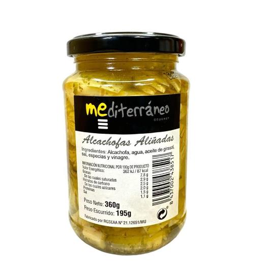 CUARTOS DE ALCACHOFA ALIÑADOS MEDITERRANEA LATA 240 GR