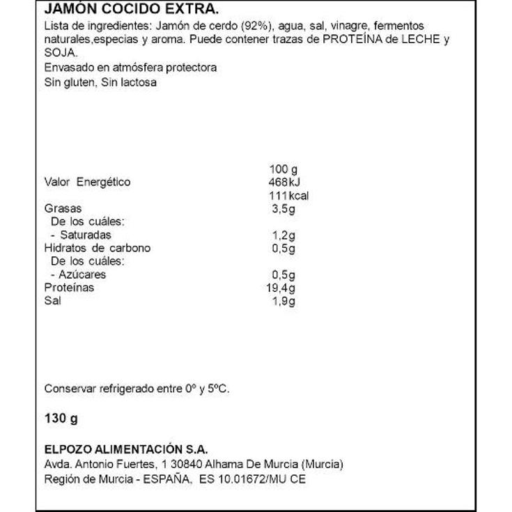 JAMON ASADO EXTRA LEGADO ELPOZO SOBRE 130 GR