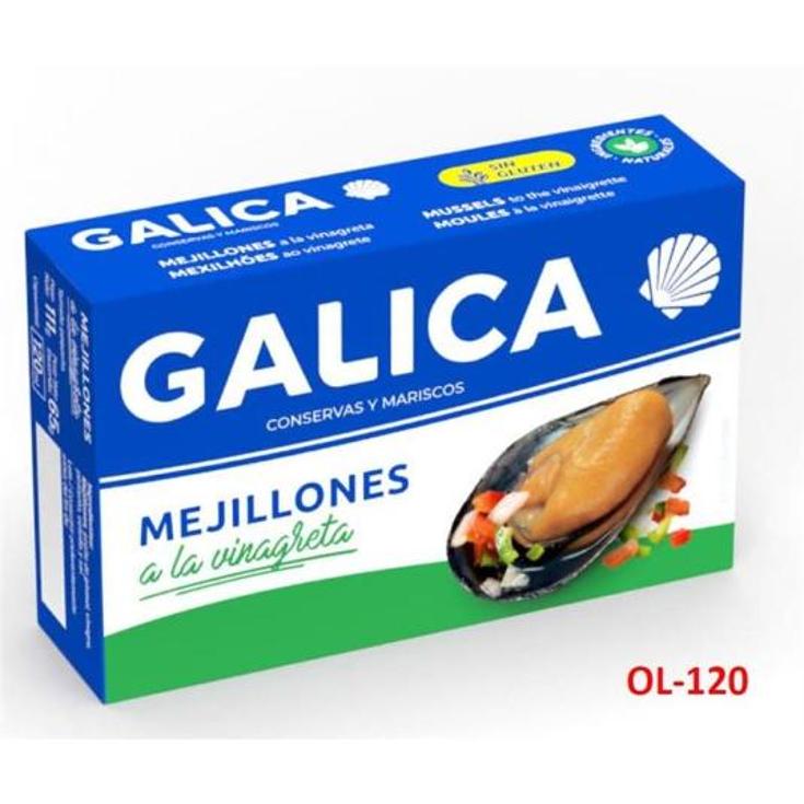 MEJILLONES A LA VINAGRETA GALICA LATA 65 GR