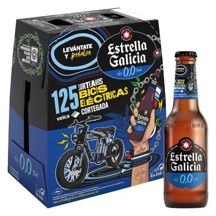 CERVEZA 0,0º 6X25CL ESTR.GALICIA PACK 150 CL