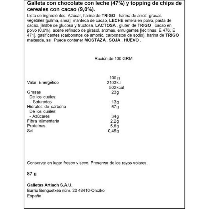 GALLETAS CHOC. FINO FILIPINO ARTIACH PQTE 87 GR