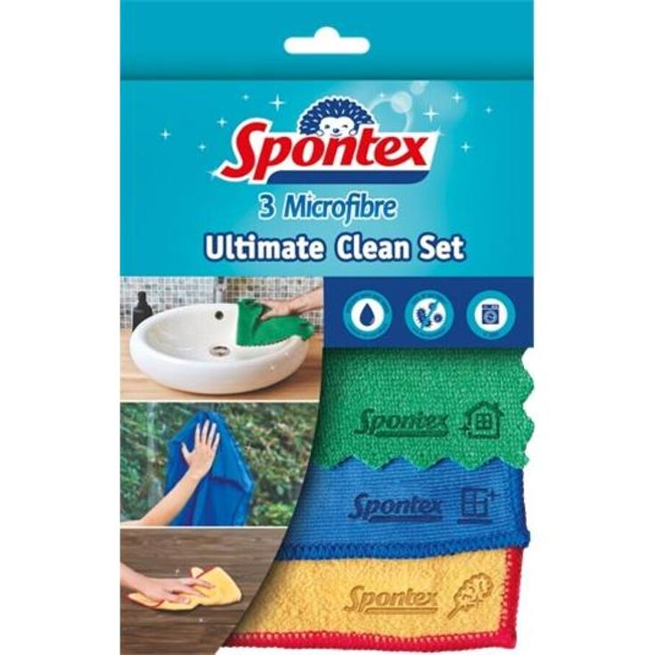 BAYETA MICROFIBRA KIT EXPERT SPONTEX PQUETE 3 UD
