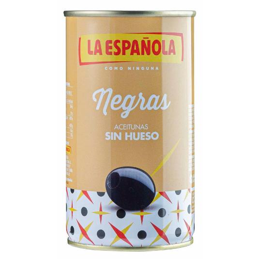 ACEITUNAS NEGRAS SIN HUESO LA ESPAÑOLA LATA 150 GR