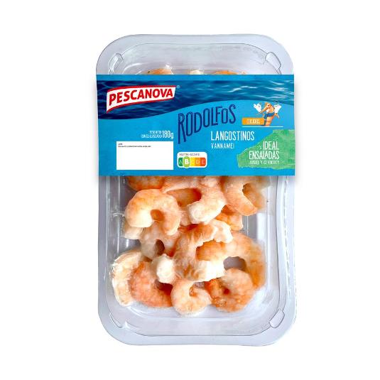 LANGOSTINO COCIDO PELADO GRANDE PESCANOVA UNIDAD 180 GR