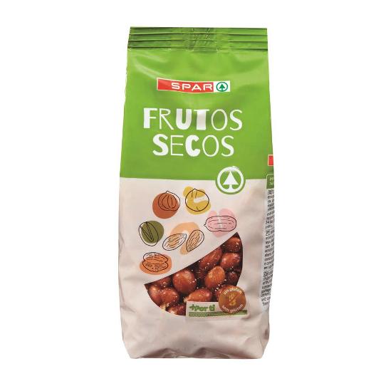 CACAHUETE CON PIEL FRITO SALADO SPAR BOLSA 250 GR