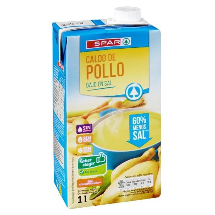 CALDO DE POLLO REDUCIDO EN SAL SPAR BRIK 1 LT