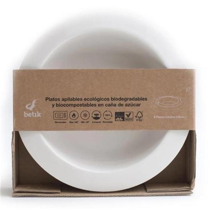 PLATO LLANO REUT.BLANCO 17CM PACK 100 UD